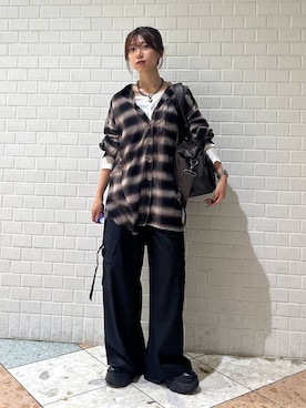 「アイテム（ネックレス）」を使った、きゃぷさん（レディース・157cm）の秋コーディネート