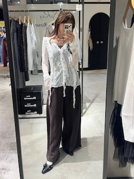 「PAGEBOY（ページボーイ）のサイドタックルーズウラケパンツ/イージーパンツ【4color・2size】（スウェットパンツ）」を使った、きゃぷさん（レディース・157cm）の夏コーディネート