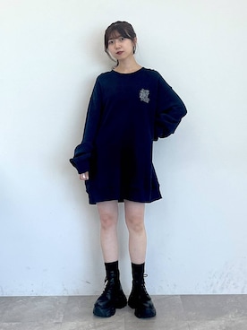 「Anui（アニュイ）のアイテム（スウェット）」を使った、きゃぷさん（レディース・157cm）の秋コーディネート