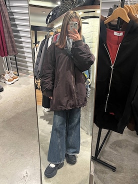 「PAGEBOY（ページボーイ）のモンスターパーカーコート【フード取り外し可能・軽量】（ブルゾン）」を使った、きゃぷさん（レディース・157cm）の秋コーディネート