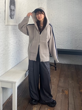 「アイテム（ニット/セーター）」を使った、きゃぷさん（レディース・157cm）の秋コーディネート