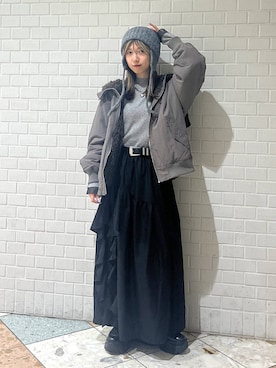 「アイテム（トップス）」を使った、きゃぷさん（レディース・157cm）の秋コーディネート