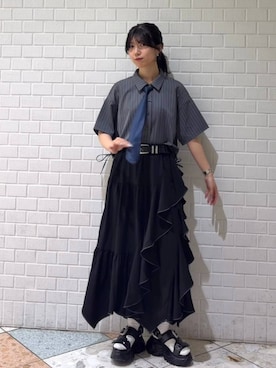 「PAGEBOY（ページボーイ）のアイテム」を使った、きゃぷさん（レディース・157cm）の夏コーディネート