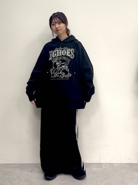 「Anui（アニュイ）のアイテム（スラックス）」を使った、きゃぷさん（レディース・157cm）の冬コーディネート