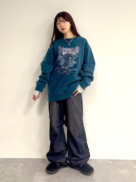 「Anui（アニュイ）のアイテム（スウェット）」を使った、きゃぷさん（レディース・157cm）の冬コーディネート