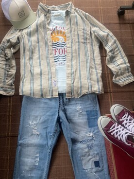 「RVCA（ルーカ）のアイテム（帽子）」を使った、Kentaさん（メンズ・174cm）の秋コーディネート
