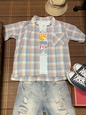 「roial（ロイアル）のアイテム」を使った、Kentaさん（メンズ・174cm）の夏コーディネート