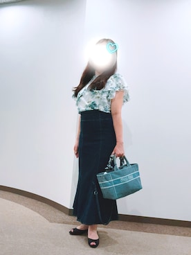 「miu miu（ミュウミュウ）のアイテム」を使った、えりーあんとわねっとさん（レディース・155cm）の夏コーディネート