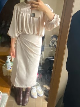 「フォロー、イイネ、お気に入り登録お願いします♡」｜「アイテム（ブーツ）」を使った、shioriさん（レディース・156cm）の夏コーディネート