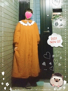 「studio CLIP（スタディオクリップ）のナチュラルアソート付け襟（付け襟）」を使った、SATOMIさん（レディース・160cm）の秋コーディネート