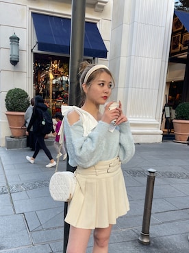 「one way（ワンウェイ）のアイテム」を使った、梨奈さん（レディース・162cm）の冬コーディネート