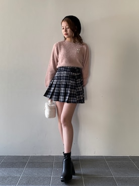 「one way（ワンウェイ）のアイテム」を使った、梨奈さん（レディース・162cm）の秋コーディネート