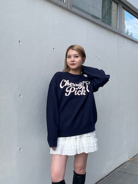 「one way（ワンウェイ）のアイテム」を使った、梨奈さん（レディース・162cm）の冬コーディネート