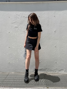 「one way（ワンウェイ）のアイテム」を使った、梨奈さん（レディース・162cm）の夏コーディネート