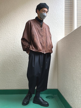 「MONKEY TIME（モンキータイム）のアイテム（ブルゾン）」を使った、@TUさん（メンズ・169cm）の秋コーディネート