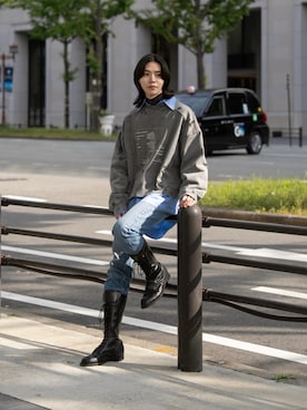 「アイテム（スウェット）」を使った、Ryuさん（メンズ・183cm）の秋コーディネート