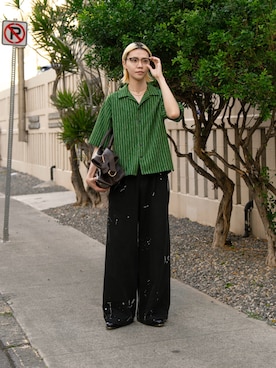 「オープンカラーシャツ」｜Ryuさん（メンズ・183cm）の春コーディネート