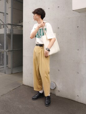 「FACTOTUM（ファクトタム）のアイテム（アクセサリー）」を使った、Ryuさん（メンズ・183cm）の夏コーディネート
