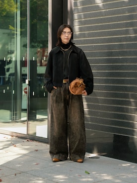 「アイテム（ブルゾン）」を使った、Ryuさん（メンズ・183cm）の秋コーディネート