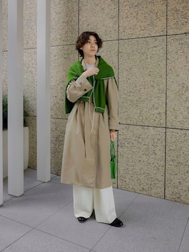 「UNIQLO（ユニクロ）のアイテム（トレンチコート）」を使った、Ryuさん（メンズ・183cm）の秋コーディネート