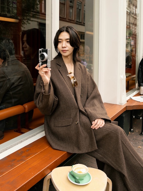 soerte ジャケット テーラードジャケット Oversized double