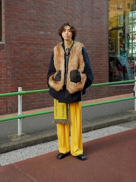 「MAISON SPECIAL（メゾンスペシャル）のアイテム（ジャケット/アウター）」を使った、Ryuさん（メンズ・183cm）の冬コーディネート