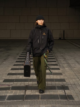 「アイテム（ハンドバッグ）」を使った、Ryuさん（メンズ・183cm）の春コーディネート