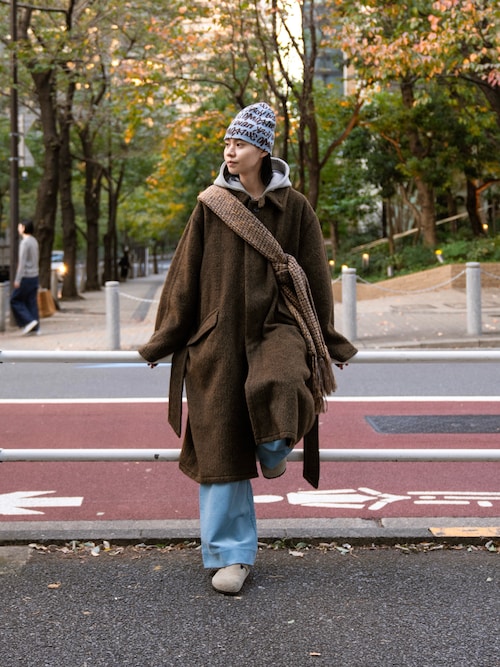 Wool Blend Shaggy Over Coat / ウールブレンドシャギーオーバー