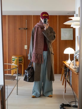 「アイテム（マフラー）」を使った、Ryuさん（メンズ・183cm）の秋コーディネート