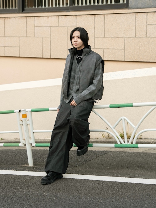soerte トレーナー スウェット Wool Blend Gradation Cardigan 