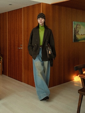 「アイテム（パンツ）」を使った、Ryuさん（メンズ・183cm）の秋コーディネート