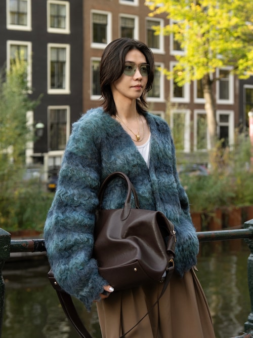 soerte カーディガン SUPER VOLUME SHAGGY KNIT CARDIGAN