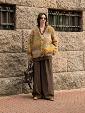 「アイテム（スラックス）」を使った、Ryuさん（メンズ・183cm）の秋コーディネート