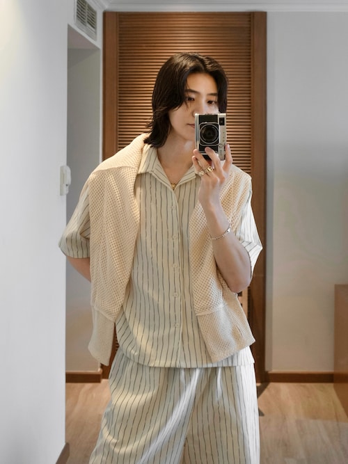 Semicouture ハーフパンツ ELLEN Y4SG04 ピンストライプ セミクチュール SEMICOUTURE Semicouture ハーフパンツ ELLEN