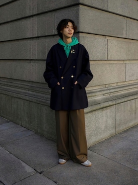 「MAISON SPECIAL（メゾンスペシャル）のアイテム（ジャケット/アウター）」を使った、Ryuさん（メンズ・183cm）の秋コーディネート