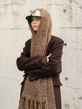 「アイテム（マフラー）」を使った、Ryuさん（メンズ・183cm）の秋コーディネート