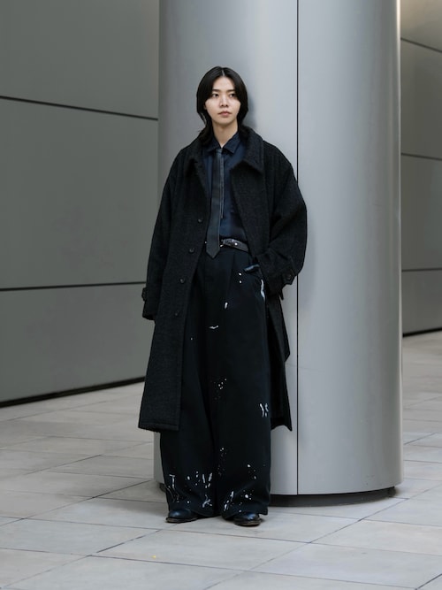 Wool Blend Shaggy Over Coat / ウールブレンドシャギーオーバーコート