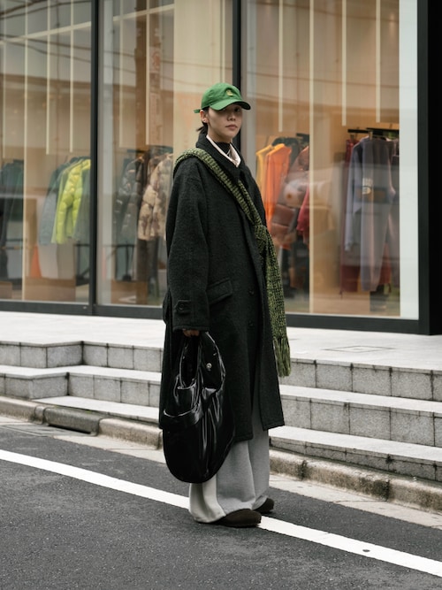 ウールブレンドシャギーオーバーコート 完売品soerte ウール