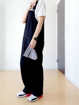 「RAGEBLUE（レイジブルー）のアイテム（オールインワン・サロペット）」を使った、色めがねさん（レディース・167cm）の秋コーディネート