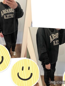 「Samansa Mos2 blue（サマンサモスモスブルー）のアイテム（スウェット）」を使った、まゆさん（レディース・157cm）の冬コーディネート