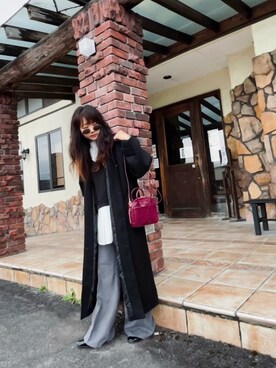 「ECRIRE（エクリール）のアイテム（スラックス）」を使った、まゆ❤︎さん（レディース・156cm）の秋コーディネート