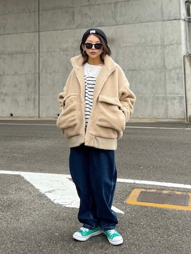 「CAMP7（キャンプセブン）のアイテム」を使った、まゆ❤︎さん（レディース・156cm）の冬コーディネート