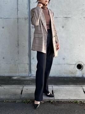 「CUT（カット）のアイテム」を使った、まゆ❤︎さん（レディース・156cm）の秋コーディネート