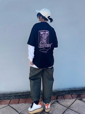 「Not So Ape（ノットソーエイプ）のアイテム」を使った、まゆ❤︎さん（レディース・156cm）の冬コーディネート