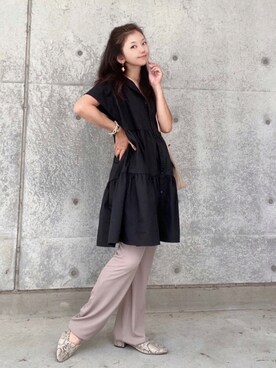 「Genri（ゲンリ）のアイテム」を使った、まゆ❤︎さん（レディース・156cm）の夏コーディネート