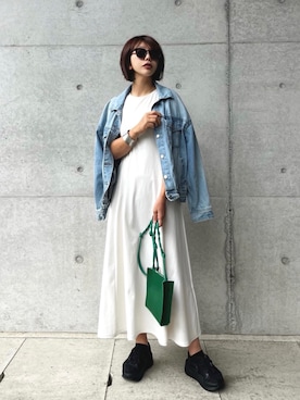 「AMOUR BOX（アムールボックス）のアイテム」を使った、まゆ❤︎さん（レディース・156cm）の春コーディネート