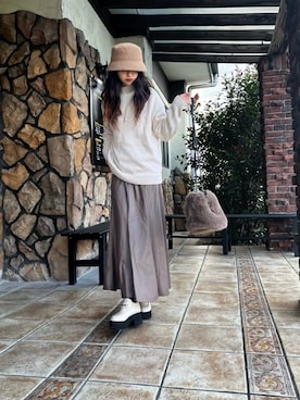 まゆ❤︎さん(レディース・156cm)の冬コーディネート