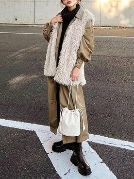 まゆ❤︎さん（レディース・156cm）の冬コーディネート