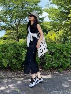 「coca（coca）（コカ）のアイテム（ワンピース/ドレス）」を使った、まゆ❤︎さん（レディース・156cm）の夏コーディネート