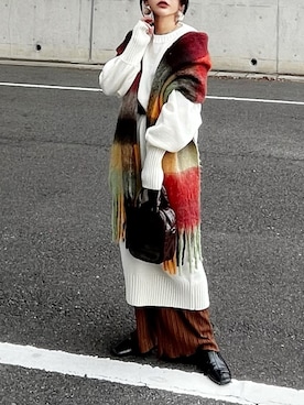 「NICAL（ニカル）のアイテム」を使った、まゆ❤︎さん（レディース・156cm）の冬コーディネート